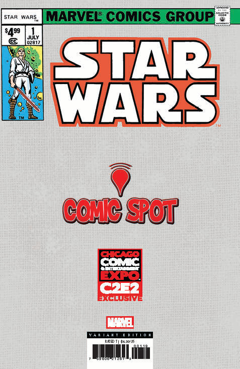 Star Wars #1 facsimile Comics spot Tyler Kirkham C2E2 2025 variant cover, alternate view – Unknown Comics exclusive