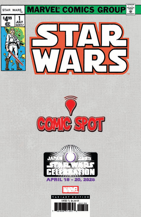 Star Wars #1 facsimile Comics spot Tyler Kirkham Star Wars Celebration 2025 virgin variant, back cover