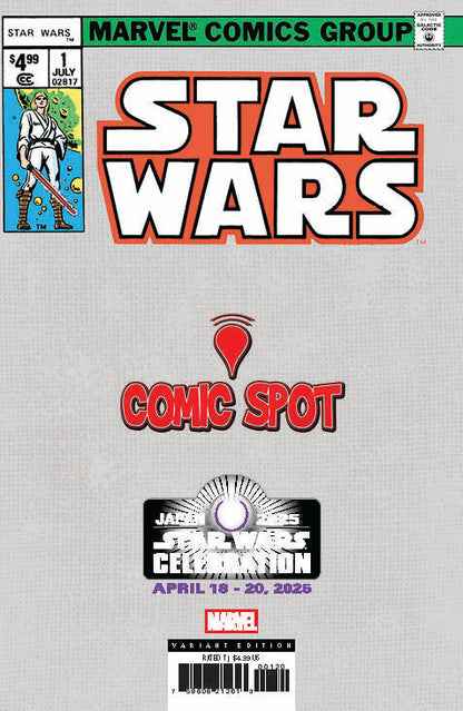 Star Wars #1 facsimile Comics spot Tyler Kirkham Star Wars Celebration 2025 virgin variant, back cover