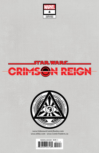 Star Wars: Crimson Reign 4 Tyler Kirkham virgin variant, back cover