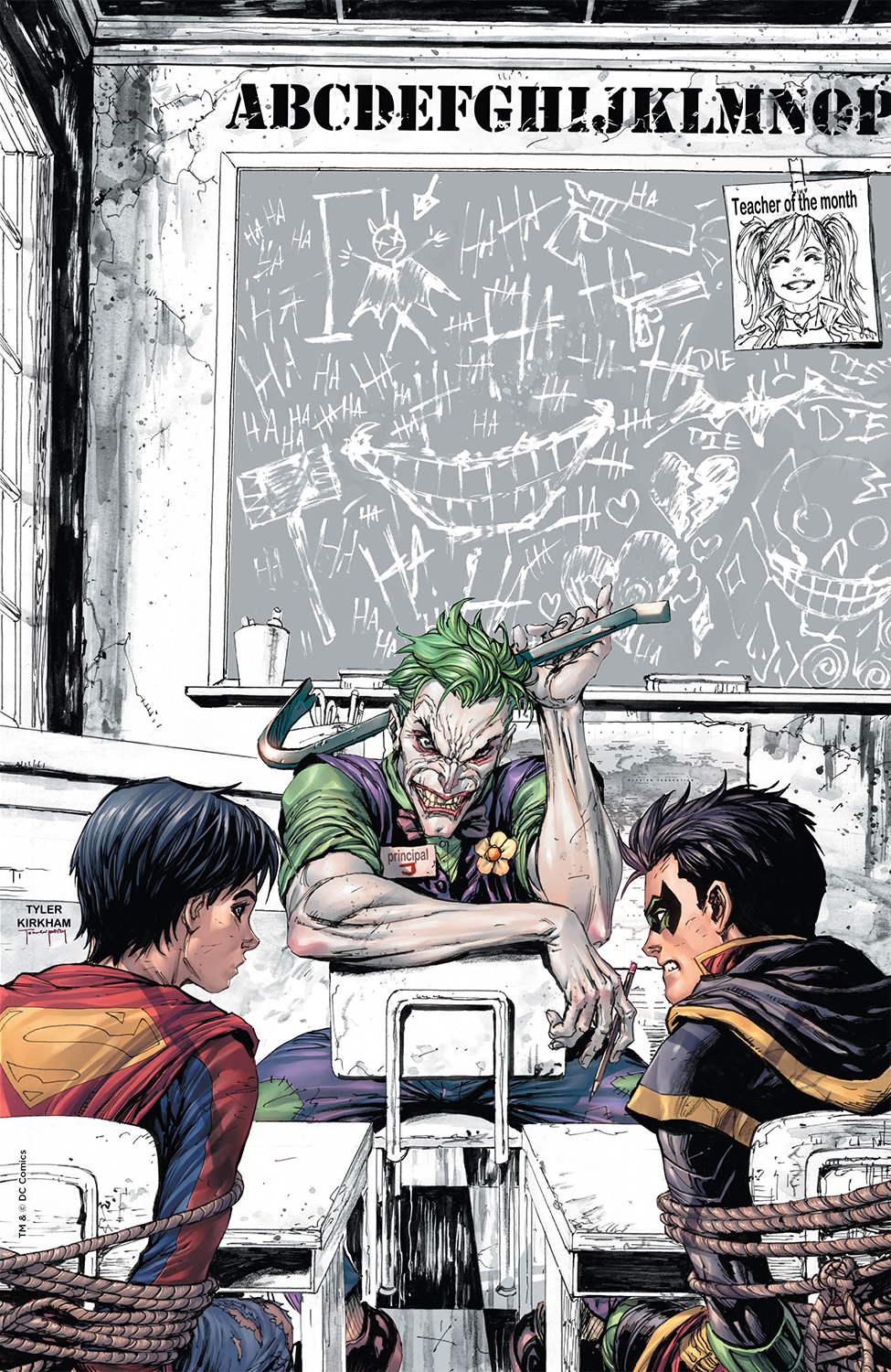Super Sons #1 Detention Tyler Kirkham Joker only cover – Unknown Comics exclusive