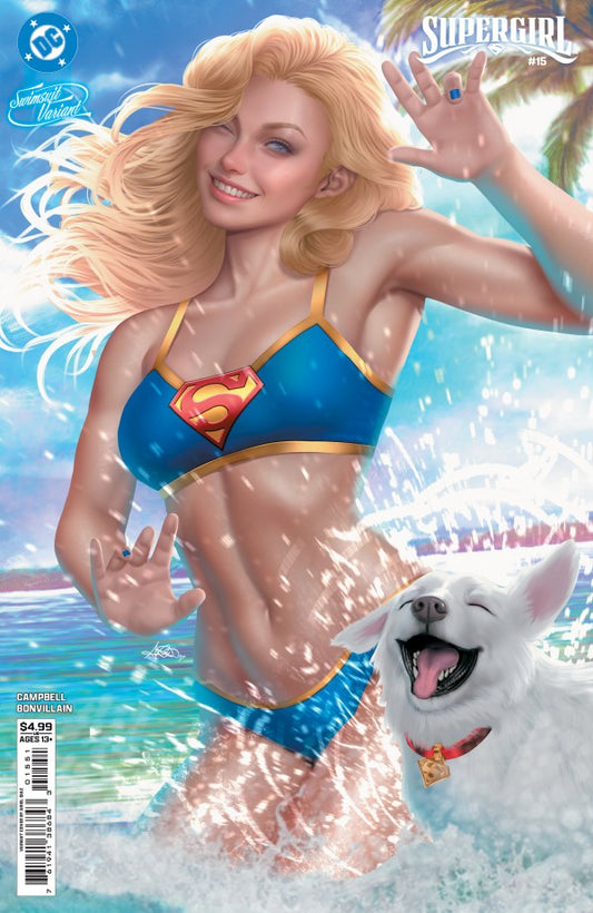 Cover of Supergirl #15 Cover E Ariel Diaz Swimsuit Card Stock Variant — Cover E swimsuit art by Ariel Diaz featuring Supergirl, DC Comics 2026
