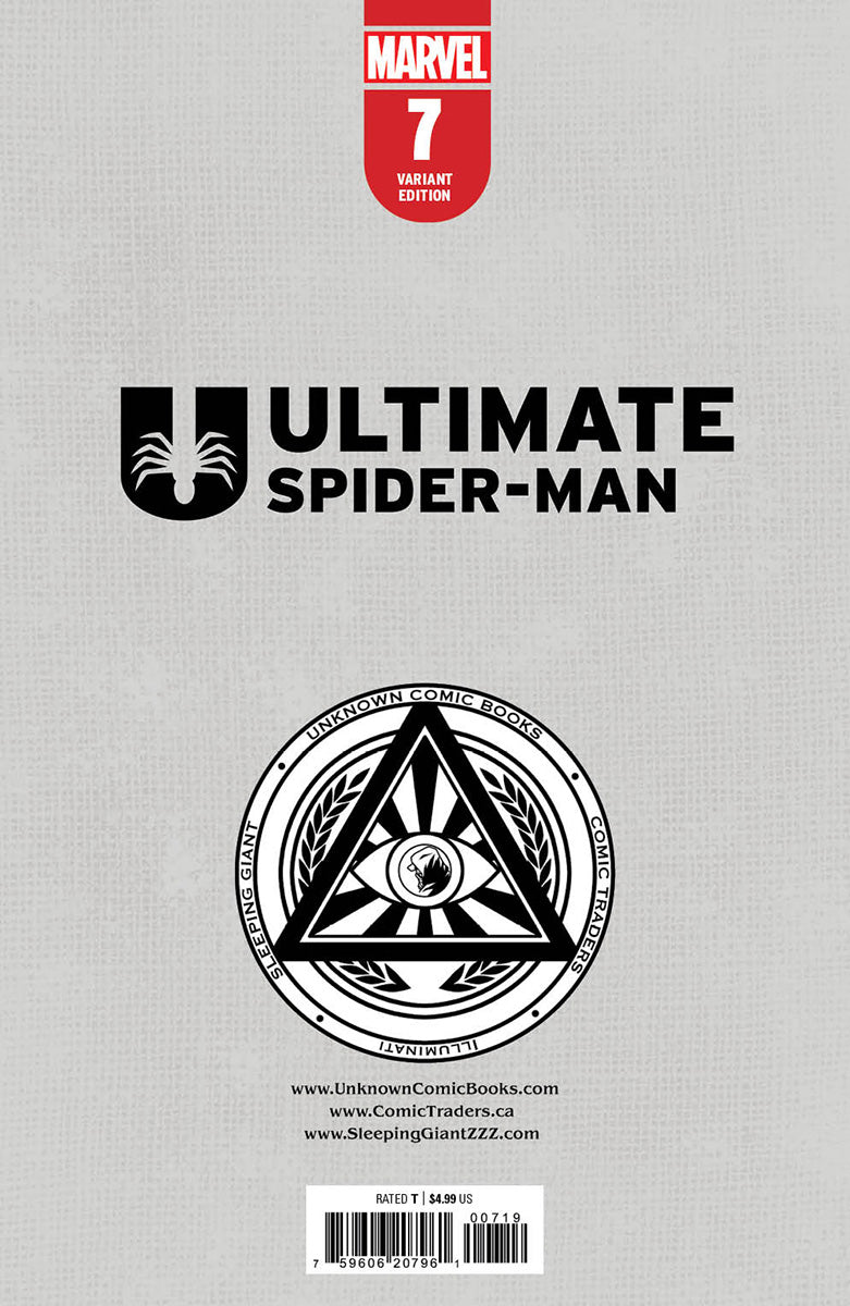 Ultimate Spider-Man #7 Tyler Kirkham variant, back cover