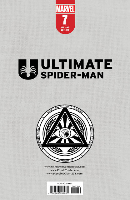 Ultimate Spider-Man #7 Tyler Kirkham variant, back cover