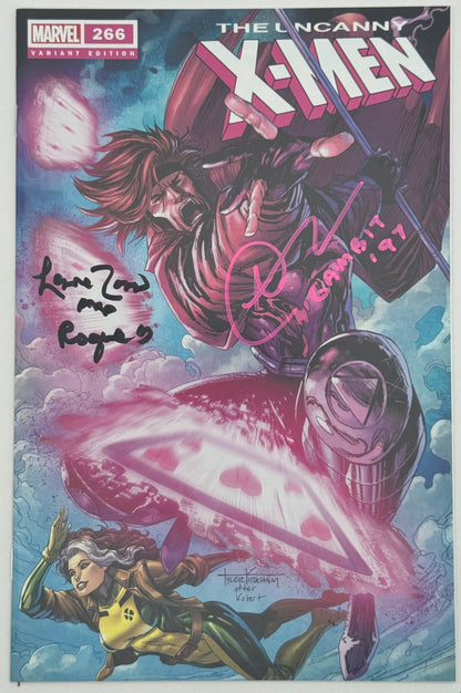 Uncanny X-Men #266 Tyler Kirkham facsimile edition variant 1st Gambit, photo of signed copy