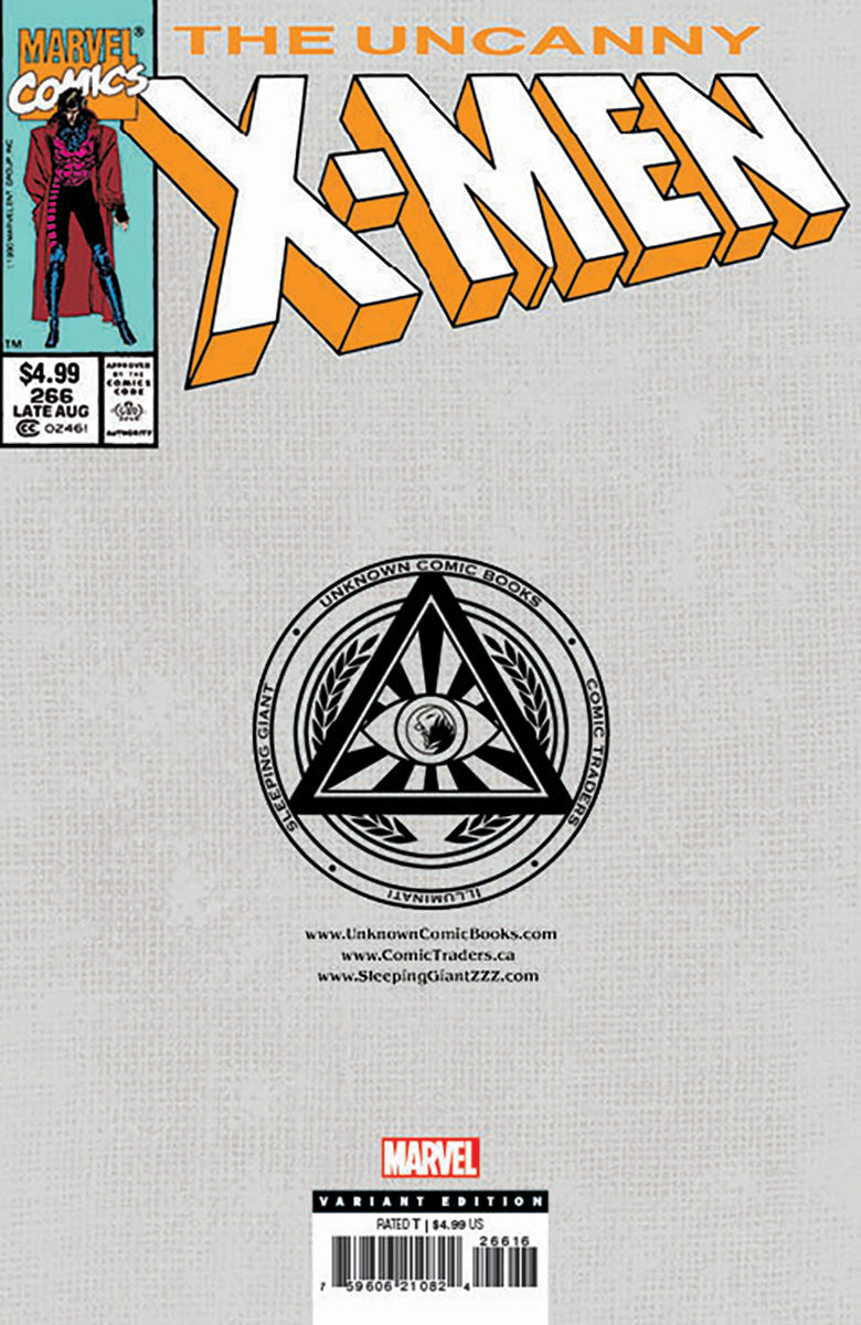 Uncanny X-Men #266 Tyler Kirkham facsimile edition virgin variant 1st Gambit, back cover