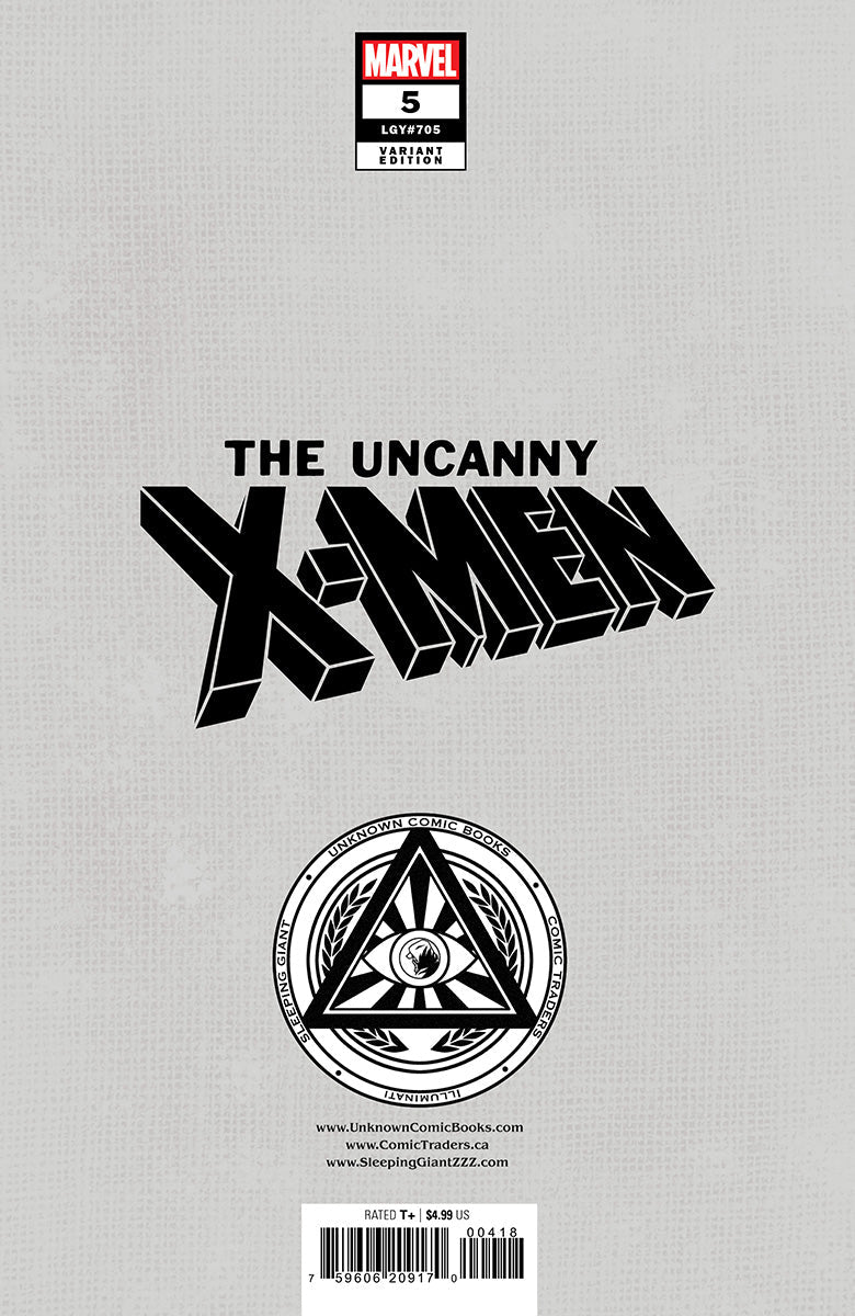 Uncanny X-Men #5 Tyler Kirkham variant, back cover