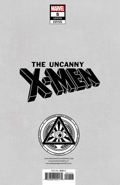 Uncanny X-Men #5 Tyler Kirkham variant, back cover
