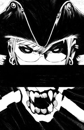 Cover of Vampyrates! #1 Cover F 1:10 Luca Pizzari Virgin Variant — Cover F incentive black-and-white virgin art by Luca Pizzari featuring the Vampyrates, BOOM! Studios 2026