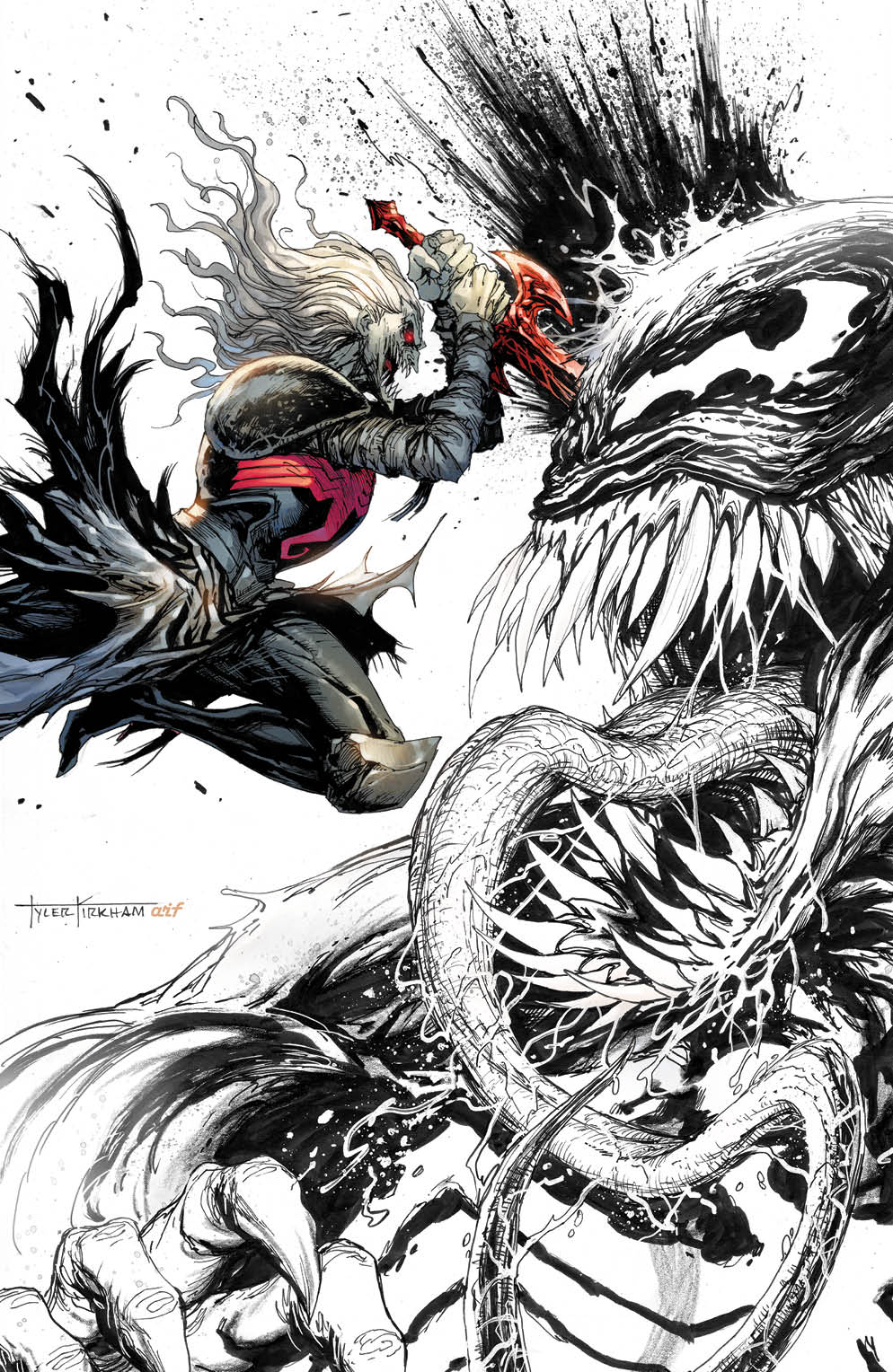 Venom #28 Tyler Kirkham color splash secret virgin variant cover – Unknown Comics exclusive