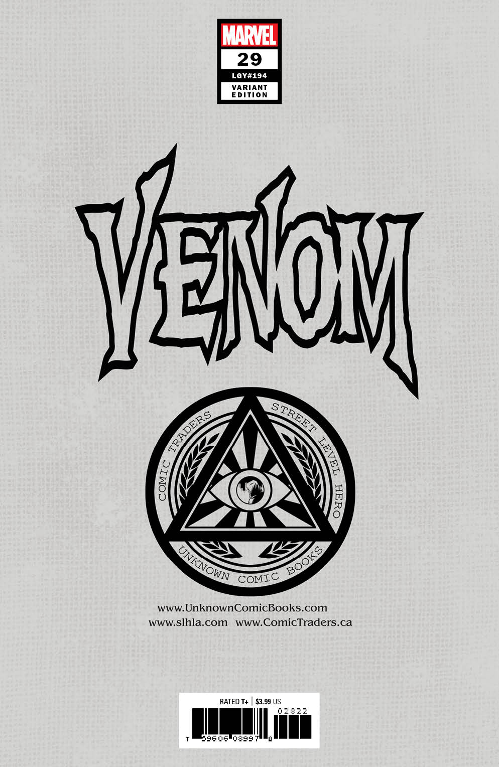 Venom #29 Tyler Kirkham secret variant, back cover