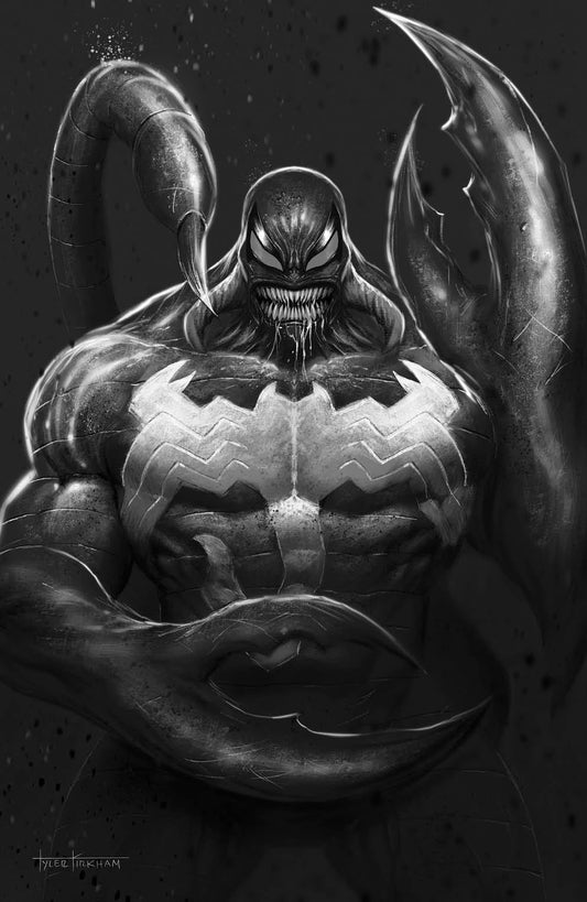 Venom #30 gray scale Tyler Kirkham virgin variant cover – Unknown Comics exclusive