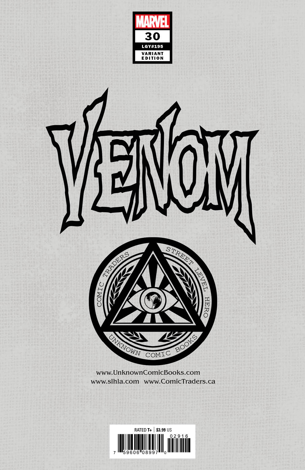 Venom #30 Tyler Kirkham variant, back cover
