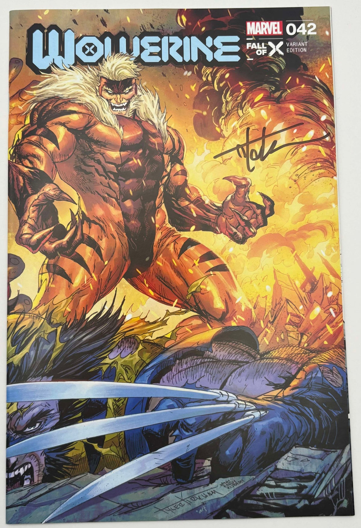Wolverine #42 Tyler Kirkham variant, photo of signed copy