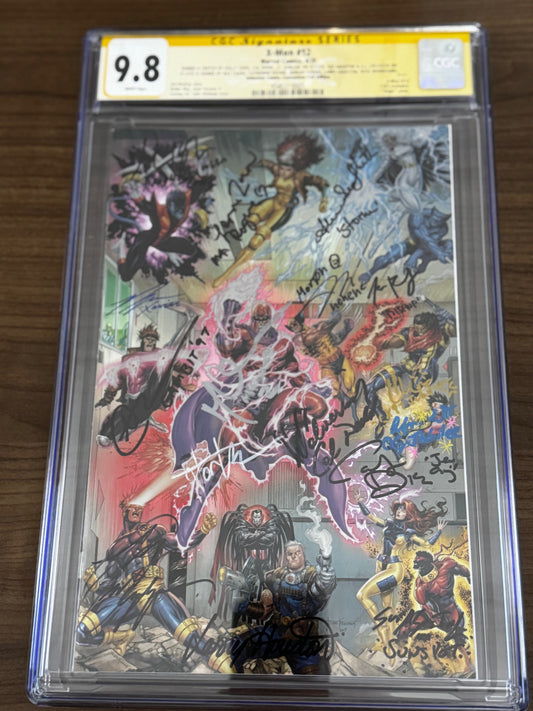 X-Men #12 Tyler Kirkham C2E2 2025 variant CGC 9.8, photo of signed copy