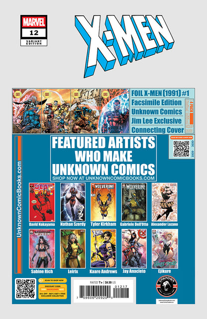 X-Men #12 Tyler Kirkham connecting cover variant, back cover