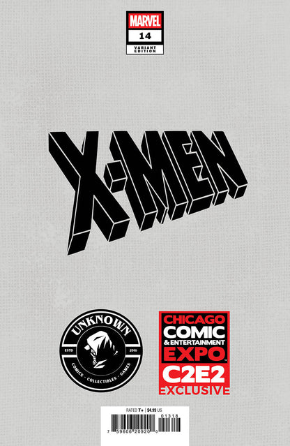 X-Men #14 Tyler Kirkham C2E2 2025 full virgin variant, back cover