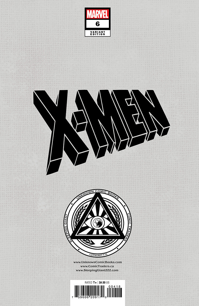 X-Men #6 Tyler Kirkham connecting cover virgin variant, back cover