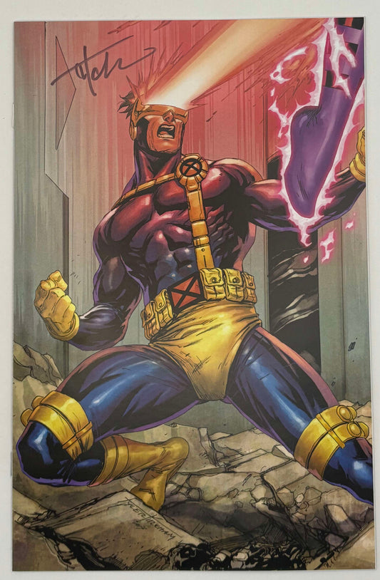 X-Men #6 Tyler Kirkham connecting cover virgin variant, signed by Tyler Kirkham – Unknown Comics exclusive
