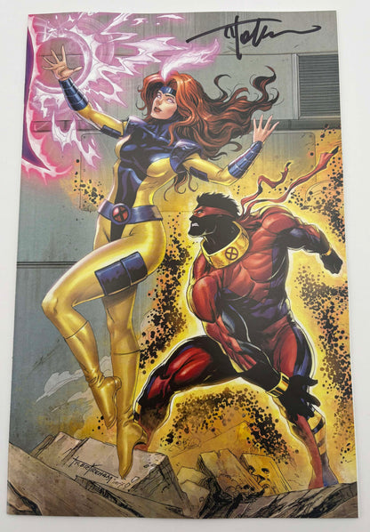 X-Men #9 Tyler Kirkham virgin variant, photo of signed copy