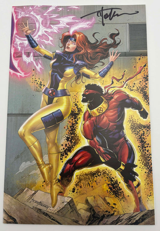 X-Men #9 Tyler Kirkham virgin variant, photo of signed copy