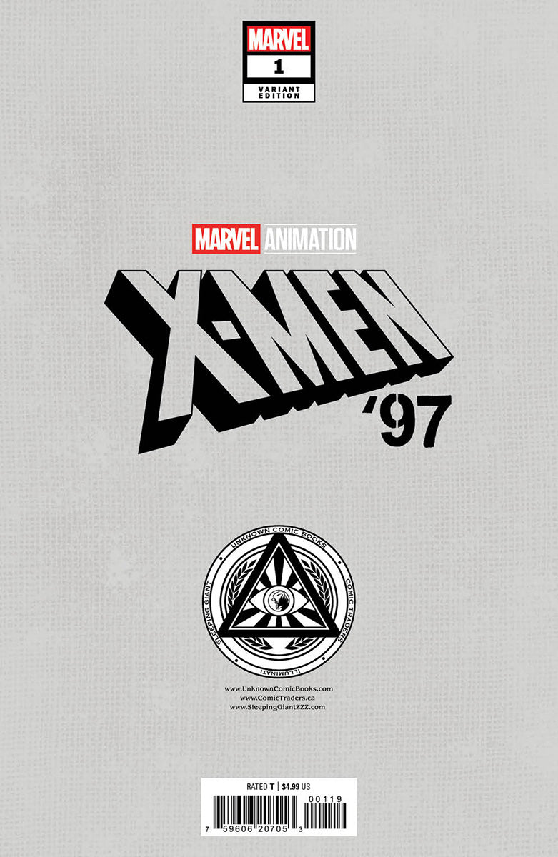 X-Men '97 1 Tyler Kirkham virgin variant, back cover