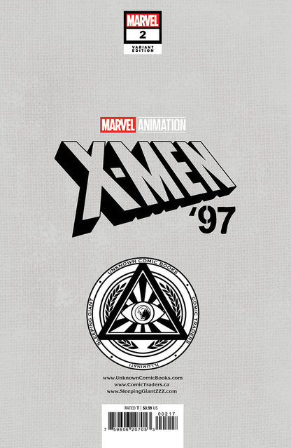 X-Men '97 #2 Tyler Kirkham virgin variant, back cover