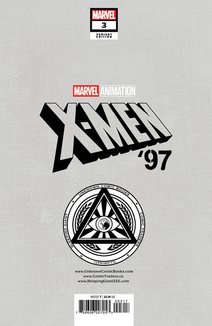 X-Men '97 #3 Tyler Kirkham virgin variant From the Ashes, back cover